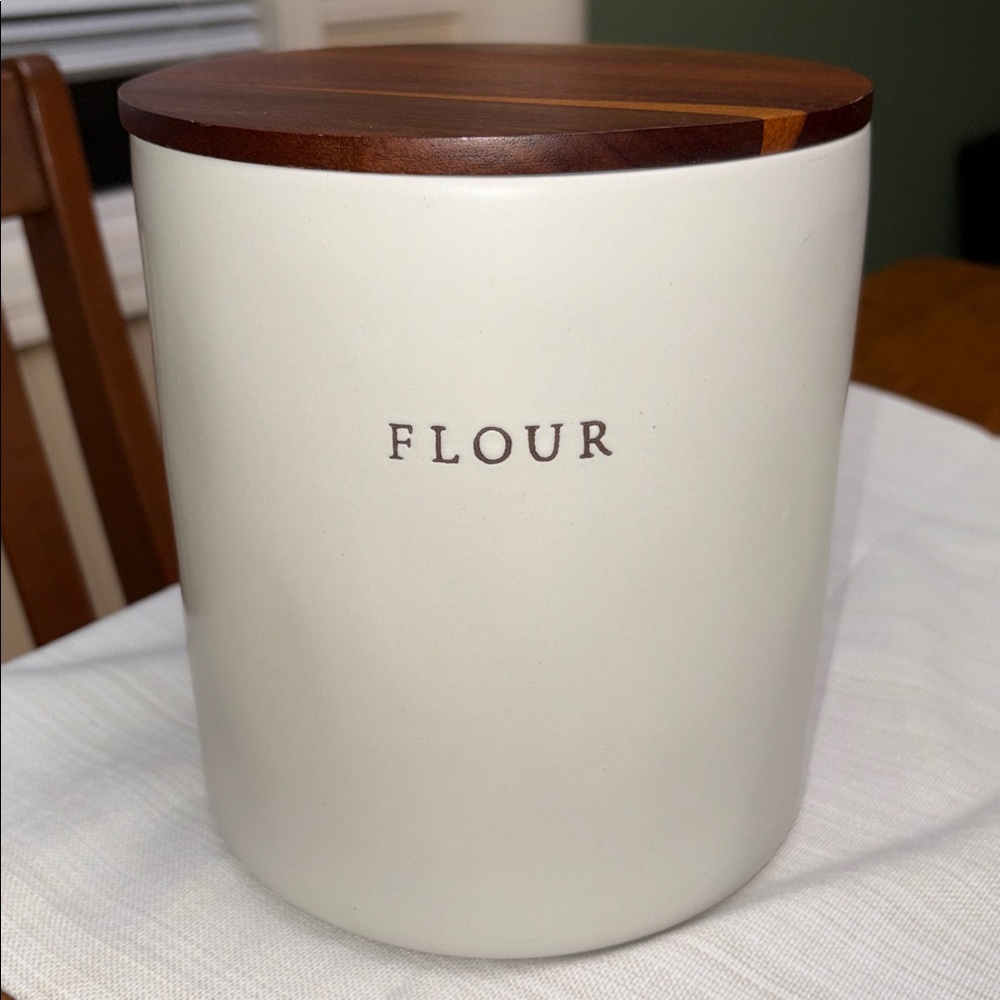 OUT OF STOCK Hearth & Hand flour canister w/ wood lid